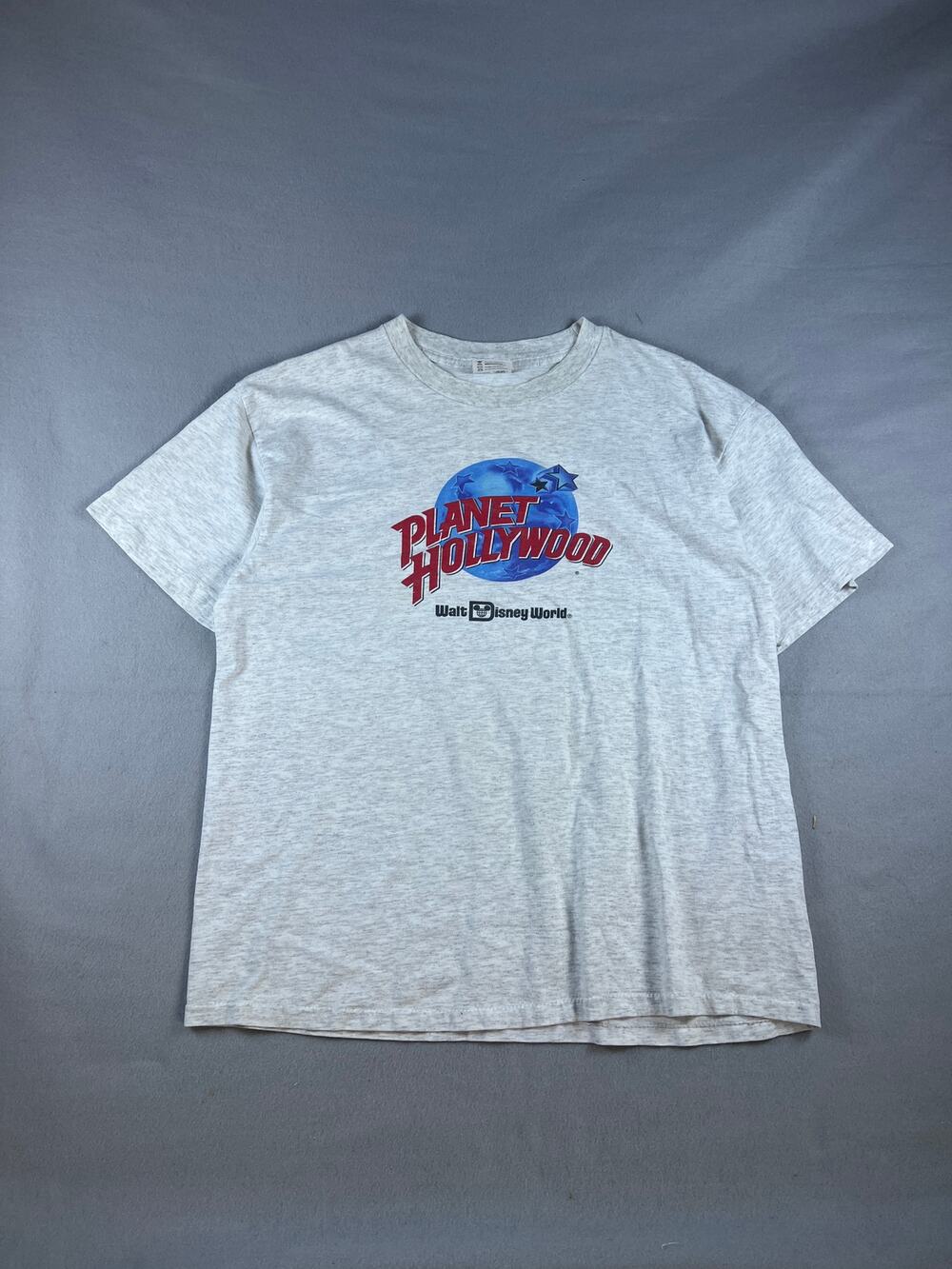 Vintage Planet Hollywood Walt Disney World T-Shirt Mens XL Heather Gray 90s Tee